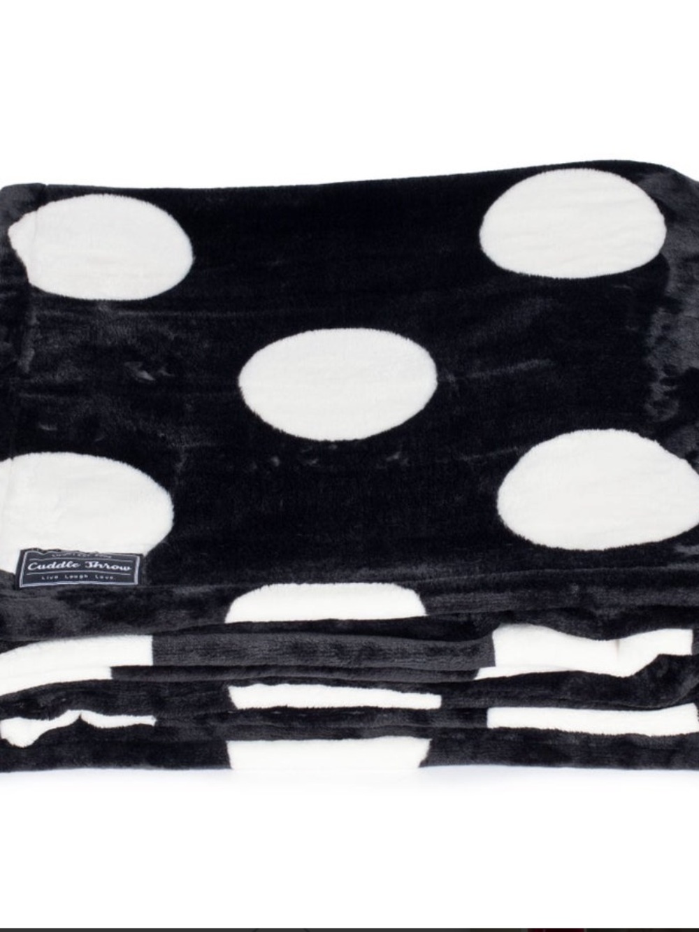 Lug Cuddle Throw Blanket Black Large Dot 2